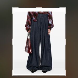 Dries Van Noten Black Wide-Leg Trousers